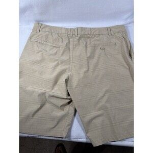 Hang Ten Men’s Tan Striped Golf Shorts Waist Size 38, Very Nice